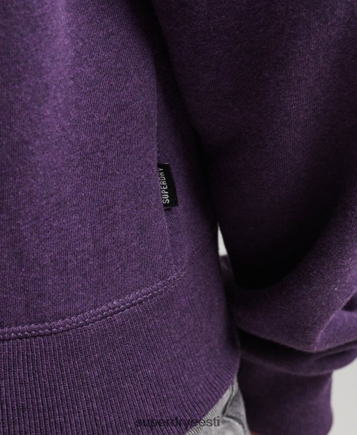 Superdry naised orgaanilisest puuvillast vintage logoga Henley dressipluus B2LT45999 Riietus lilla