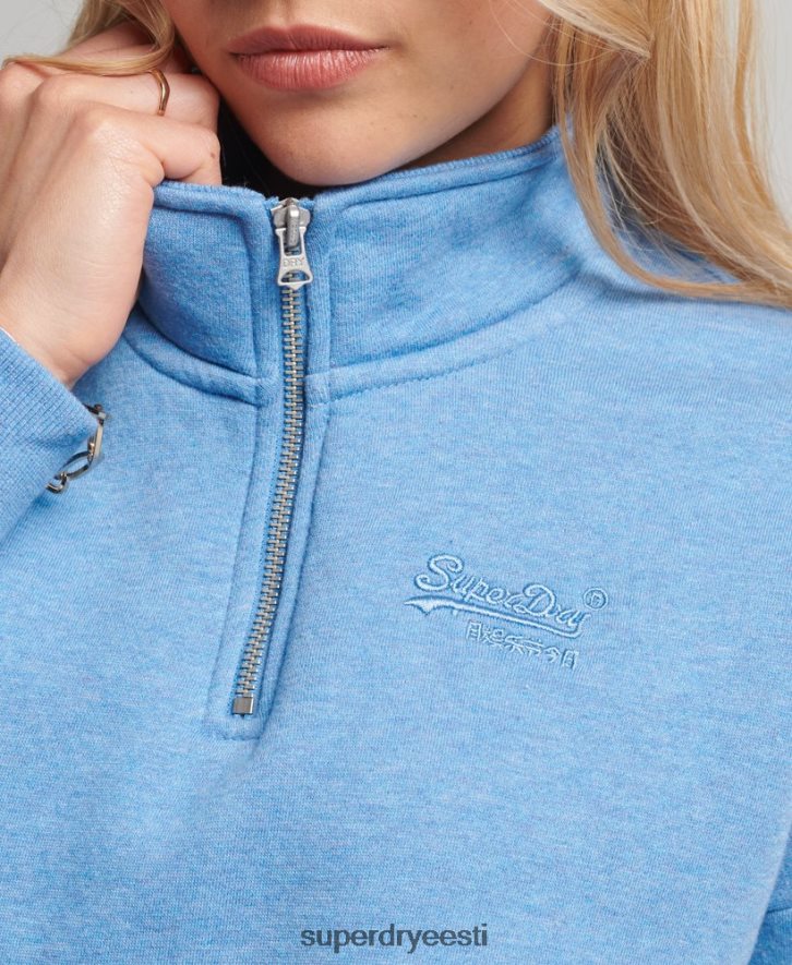 Superdry naised orgaanilisest puuvillast vintage logoga Henley dressipluus B2LT46011 Riietus sinine