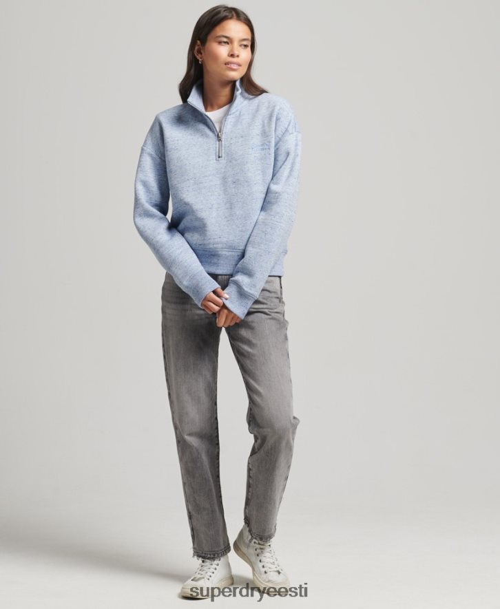 Superdry naised orgaanilisest puuvillast vintage logoga Henley dressipluus B2LT46105 Riietus helesinine