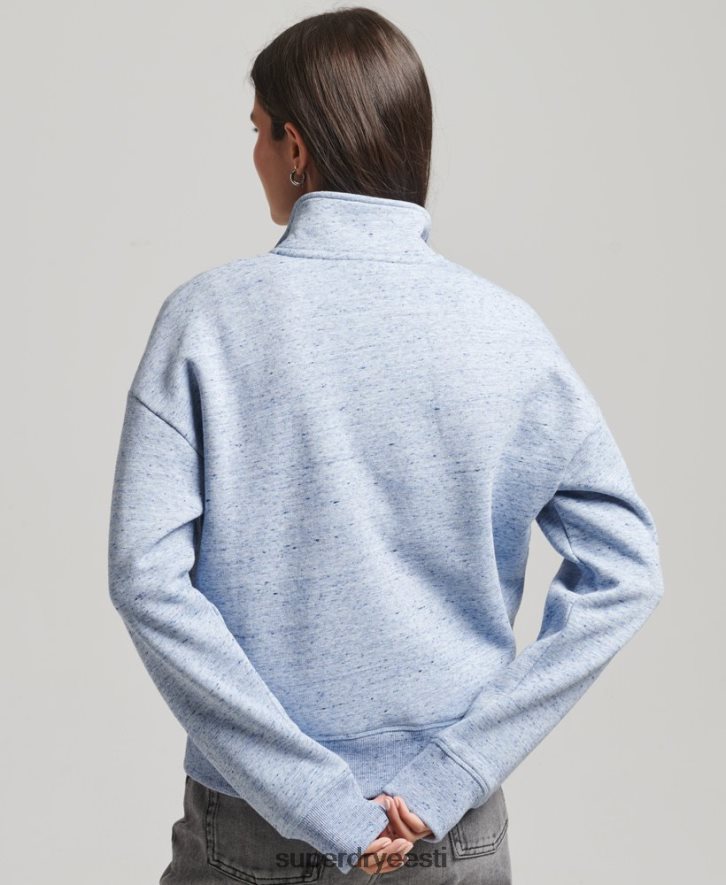 Superdry naised orgaanilisest puuvillast vintage logoga Henley dressipluus B2LT46105 Riietus helesinine