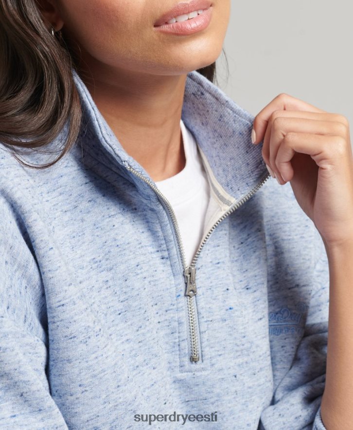 Superdry naised orgaanilisest puuvillast vintage logoga Henley dressipluus B2LT46105 Riietus helesinine