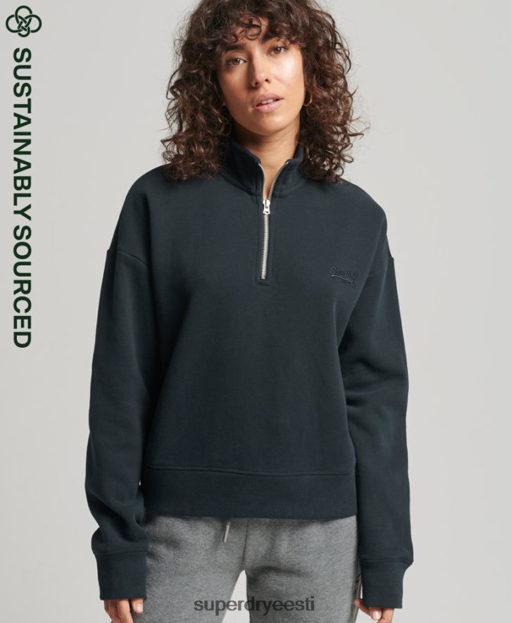 Superdry naised orgaanilisest puuvillast vintage logoga Henley dressipluus B2LT46649 Riietus merevägi