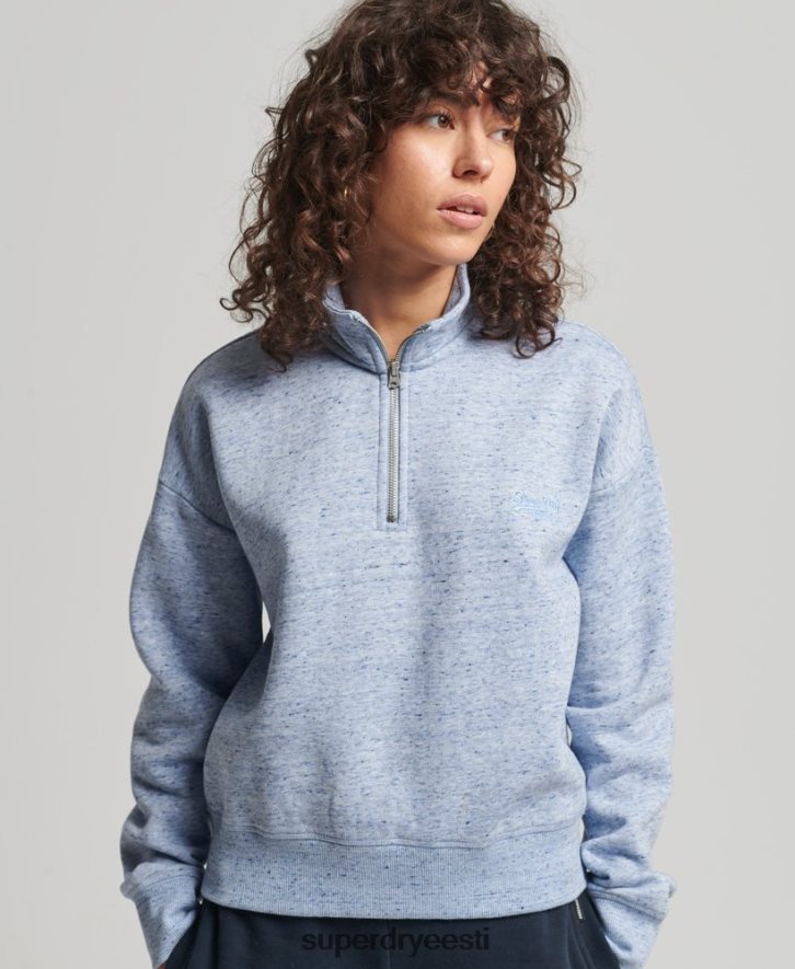 Superdry naised orgaanilisest puuvillast vintage logoga Henley dressipluus B2LT46711 Riietus helesinine