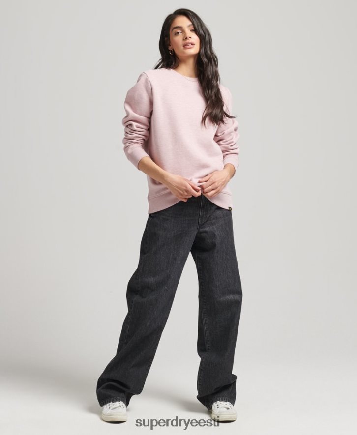 Superdry naised orgaanilisest puuvillast vintage logoga meeskonna dressipluus B2LT45762 Riietus roosa