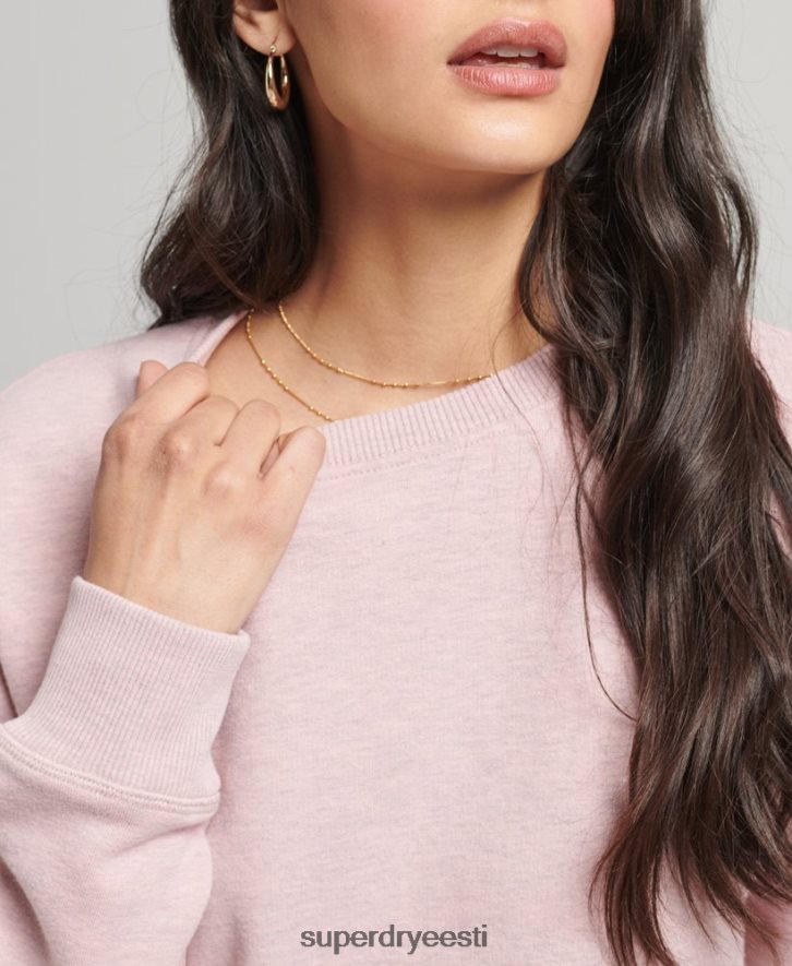 Superdry naised orgaanilisest puuvillast vintage logoga meeskonna dressipluus B2LT45762 Riietus roosa