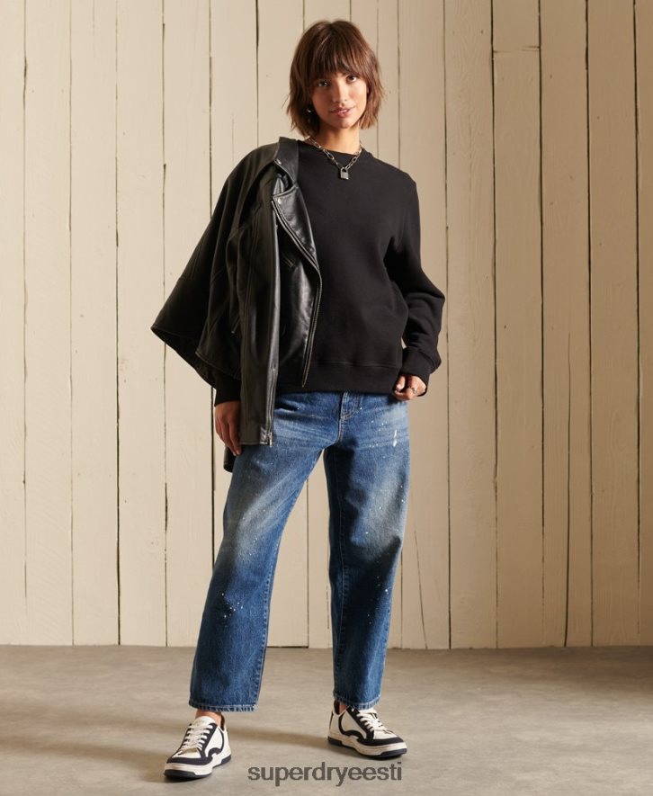 Superdry naised orgaanilisest puuvillast vintage logoga meeskonna dressipluus B2LT45814 Riietus must