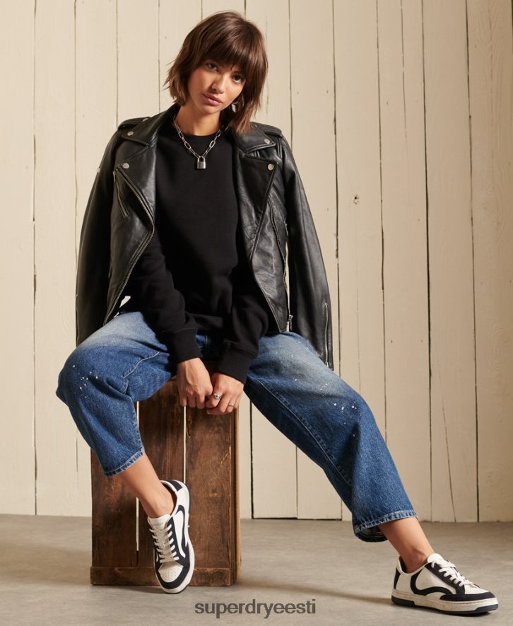 Superdry naised orgaanilisest puuvillast vintage logoga meeskonna dressipluus B2LT45814 Riietus must