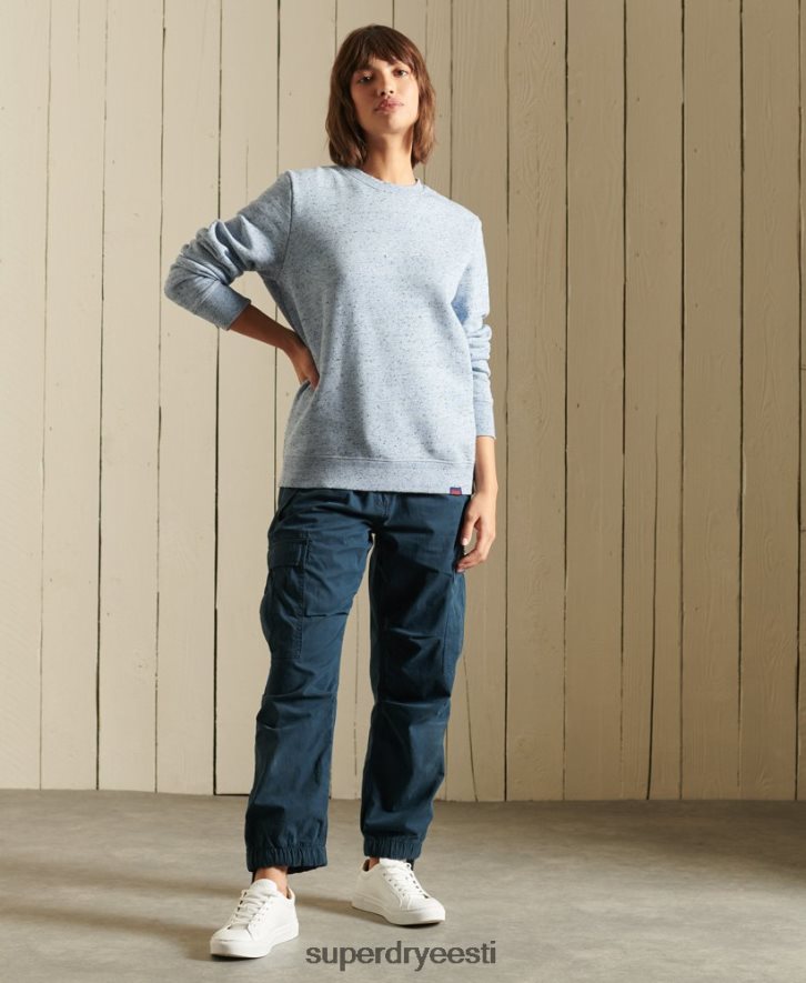 Superdry naised orgaanilisest puuvillast vintage logoga meeskonna dressipluus B2LT45831 Riietus helesinine