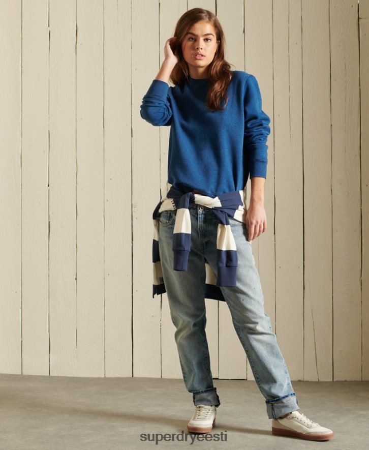 Superdry naised orgaanilisest puuvillast vintage logoga meeskonna dressipluus B2LT46092 Riietus sinine