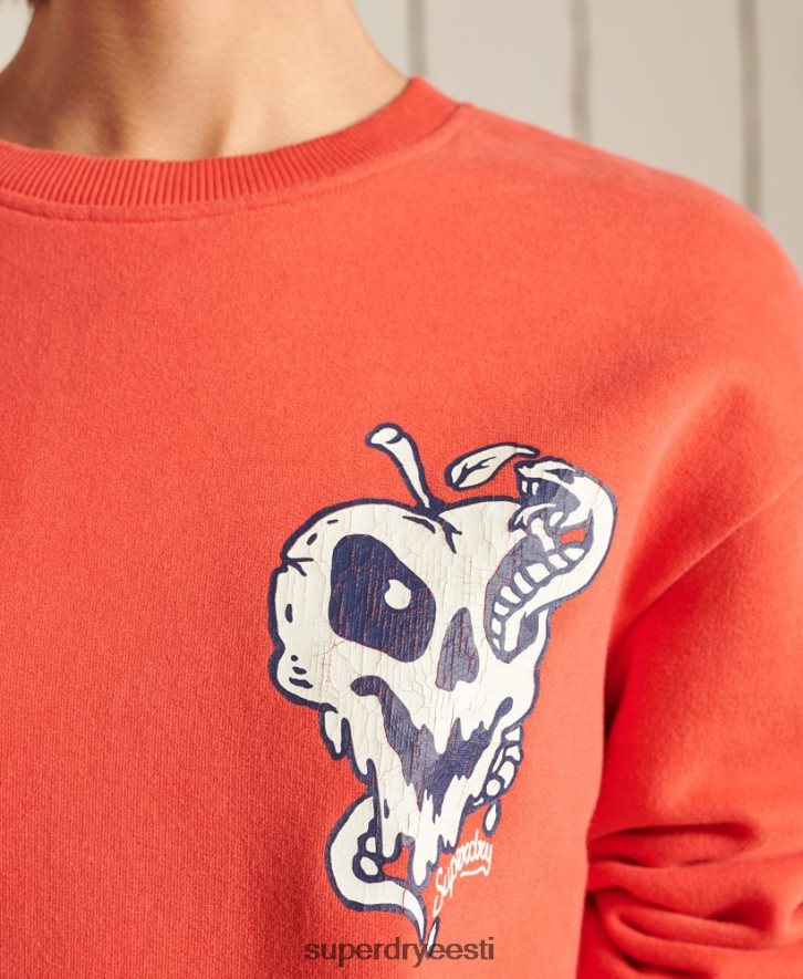 Superdry naised oversized crossing lines meeskonna dressipluus B2LT45928 Riietus punane