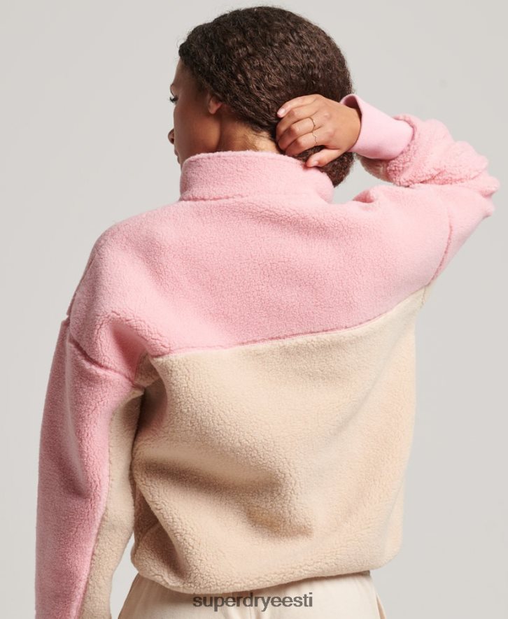 Superdry naised pehme voodriga Henley borg dressipluus B2LT45996 Riietus korallid