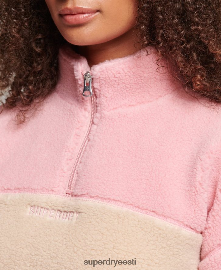 Superdry naised pehme voodriga Henley borg dressipluus B2LT45996 Riietus korallid