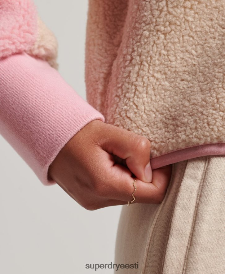 Superdry naised pehme voodriga Henley borg dressipluus B2LT45996 Riietus korallid