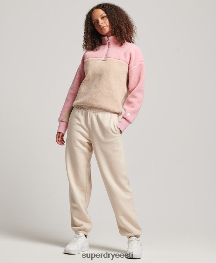 Superdry naised pehme voodriga Henley borg dressipluus B2LT45996 Riietus korallid