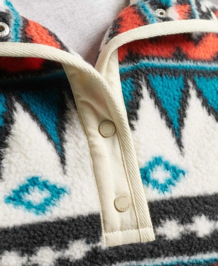 Superdry naised prinditud pool lukuga fliisist topp B2LT45785 Riietus mitu