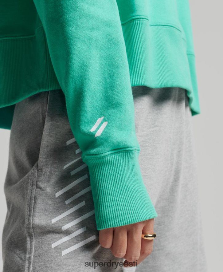 Superdry naised sport crop box hoodie B2LT45978 Riietus roheline
