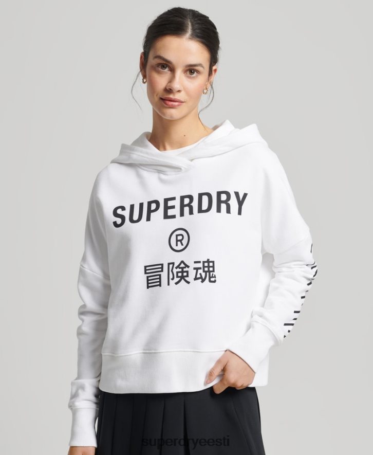 Superdry naised sport crop box hoodie B2LT45989 Riietus valge