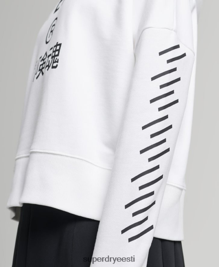 Superdry naised sport crop box hoodie B2LT45989 Riietus valge