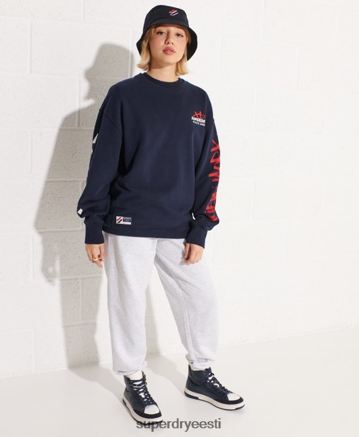 Superdry naised strikeout ülisuur meeskonna dressipluus B2LT45832 Riietus merevägi