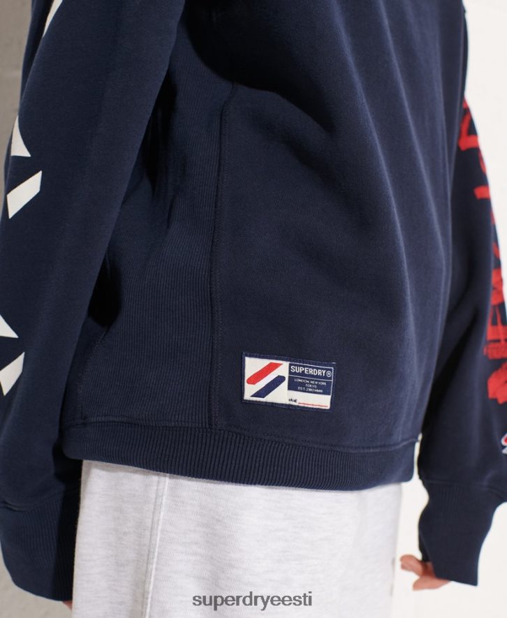 Superdry naised strikeout ülisuur meeskonna dressipluus B2LT45832 Riietus merevägi