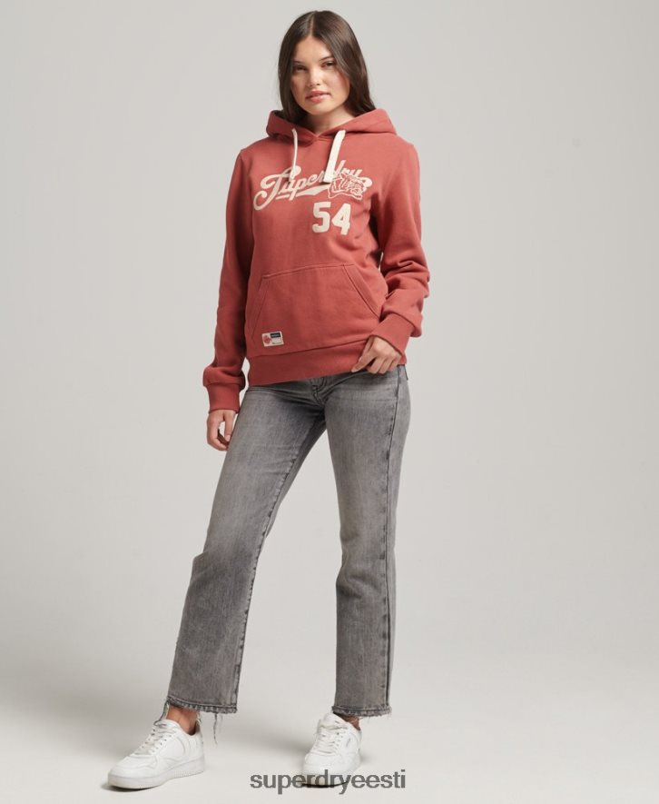 Superdry naised stsenaariumi stiilis kolledži kapuuts B2LT43398 Riietus oranž