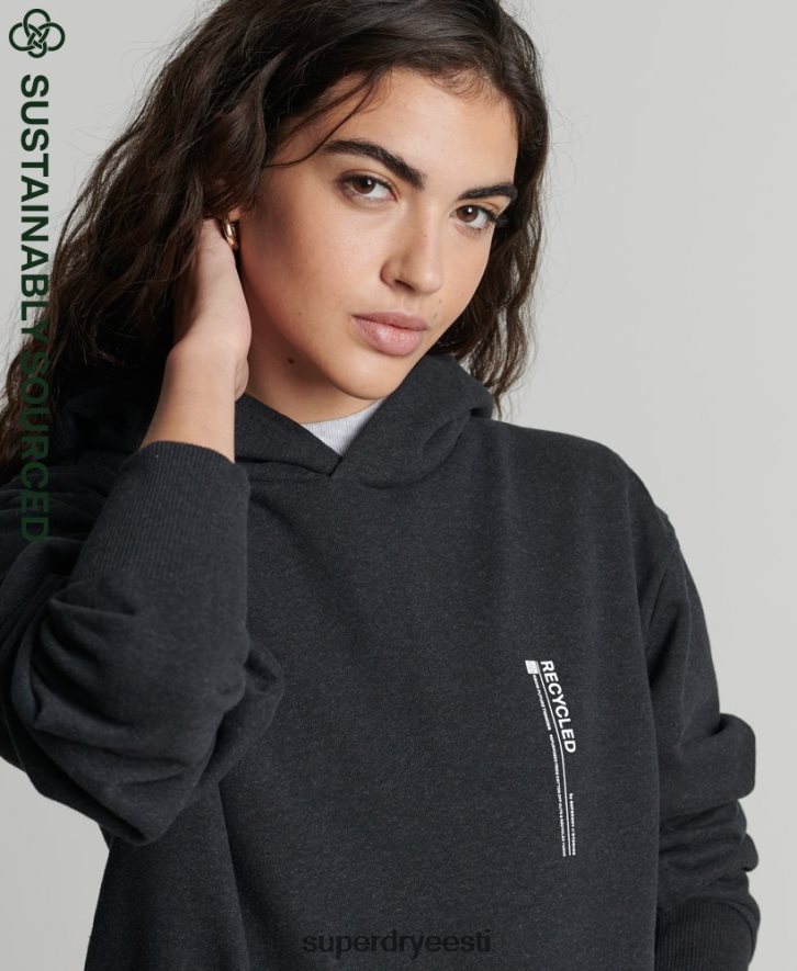 Superdry naised taaskasutatud mikro küljega kapuuts B2LT45974 Riietus must