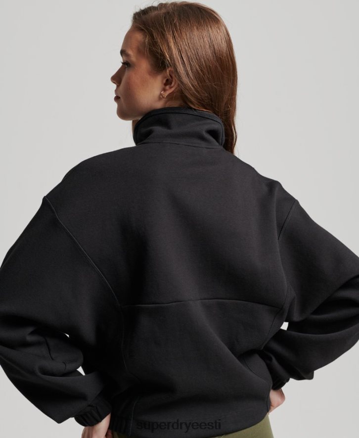 Superdry naised tech batwing pool lukuga dressipluus B2LT43281 Riietus must