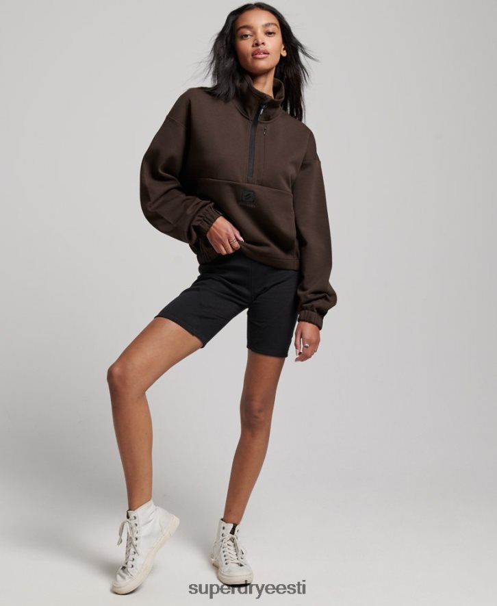 Superdry naised tech batwing pool lukuga dressipluus B2LT43364 Riietus pruun