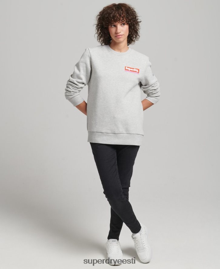 Superdry naised trade tab karbiga logoga dressipluus B2LT46028 Riietus helehall