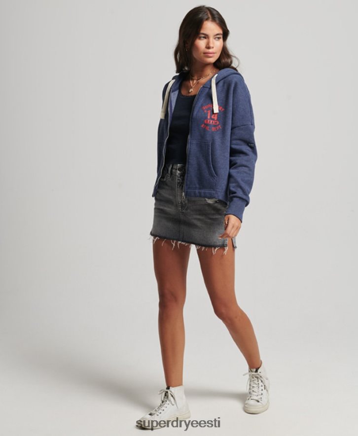 Superdry naised vana kolledži lukuga kapuuts B2LT45869 Riietus merevägi