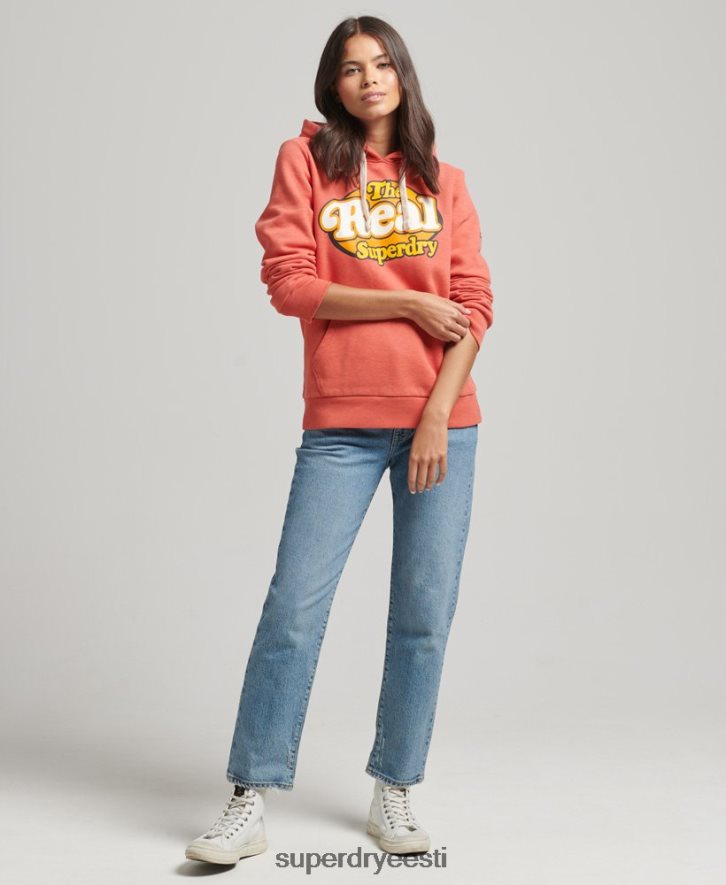 Superdry naised vintage cooper nostalgia kapuuts B2LT46116 Riietus oranž