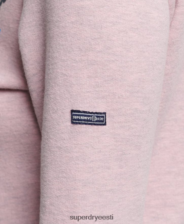 Superdry naised vintage cooper nostalgiline lukuga kapuuts B2LT43298 Riietus roosa