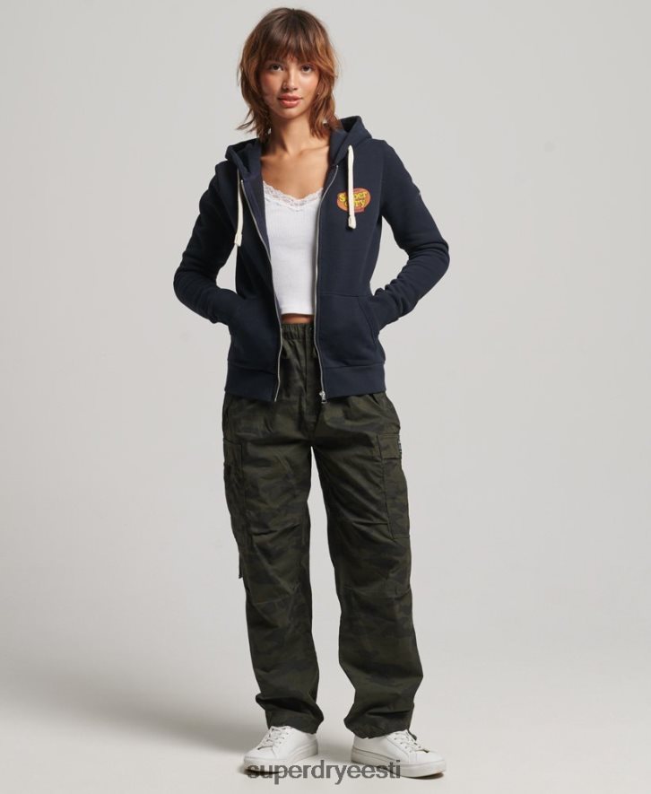 Superdry naised vintage cooper nostalgiline lukuga kapuuts B2LT45936 Riietus merevägi