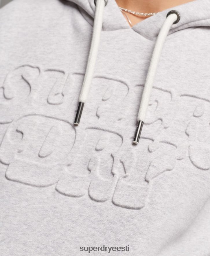 Superdry naised vintage cooperi reljeefne kapuuts B2LT43299 Riietus helehall