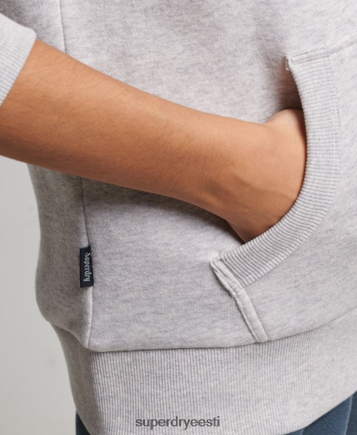 Superdry naised vintage cooperi reljeefne kapuuts B2LT43299 Riietus helehall