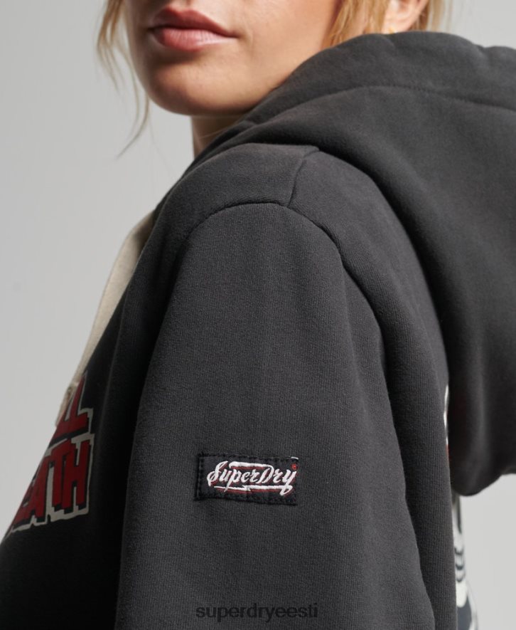 Superdry naised vintage crossing lines kapuuts B2LT43447 Riietus tumehall