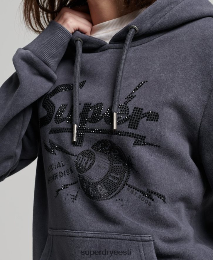 Superdry naised vintage kaubapoe kapuuts B2LT43367 Riietus must