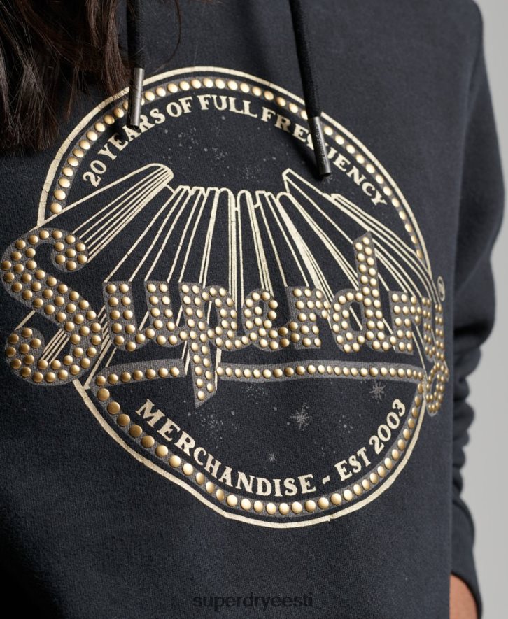 Superdry naised vintage kaubapoe kapuuts B2LT43368 Riietus must