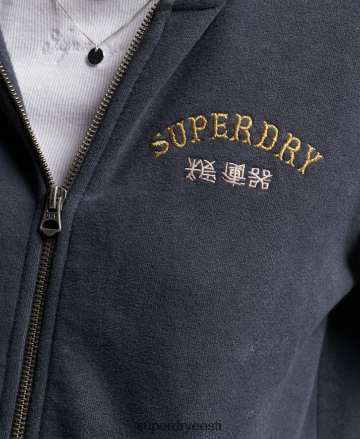 Superdry naised vintage kaubapoe lukuga kapuuts B2LT43310 Riietus must