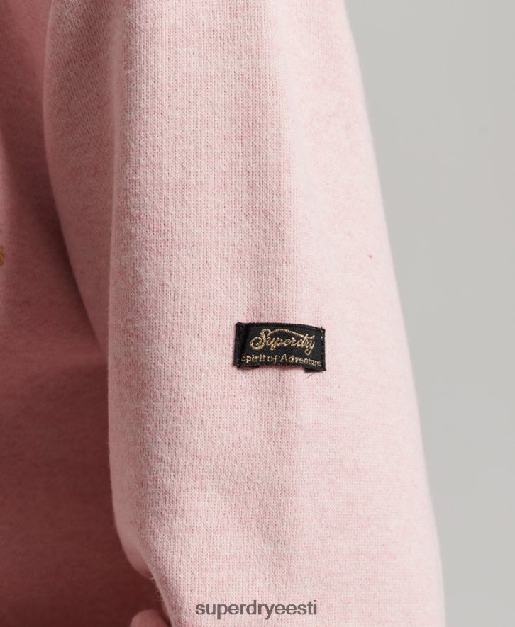 Superdry naised vintage lilleline stsenaariumiga kapuuts B2LT43408 Riietus roosa