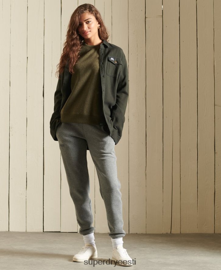 Superdry naised vintage logoga meeskonna dressipluus B2LT43478 Riietus khaki