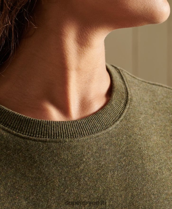 Superdry naised vintage logoga meeskonna dressipluus B2LT43478 Riietus khaki