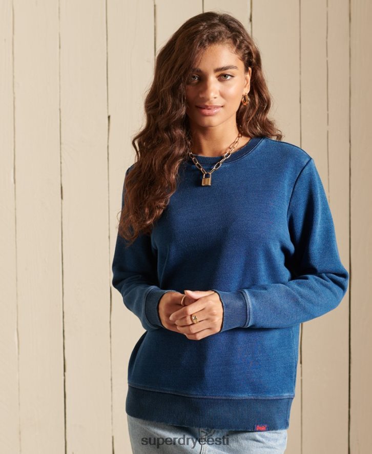 Superdry naised vintage logoga meeskonna dressipluus B2LT46042 Riietus türkiissinine