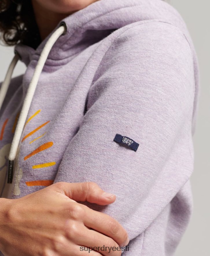 Superdry naised vintage nostalgia kapuuts B2LT42235 Riietus lilla
