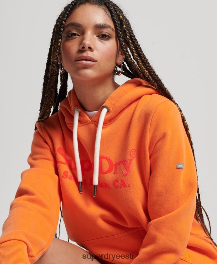 Superdry naised vintage ürituse hoodie B2LT42309 Riietus oranž