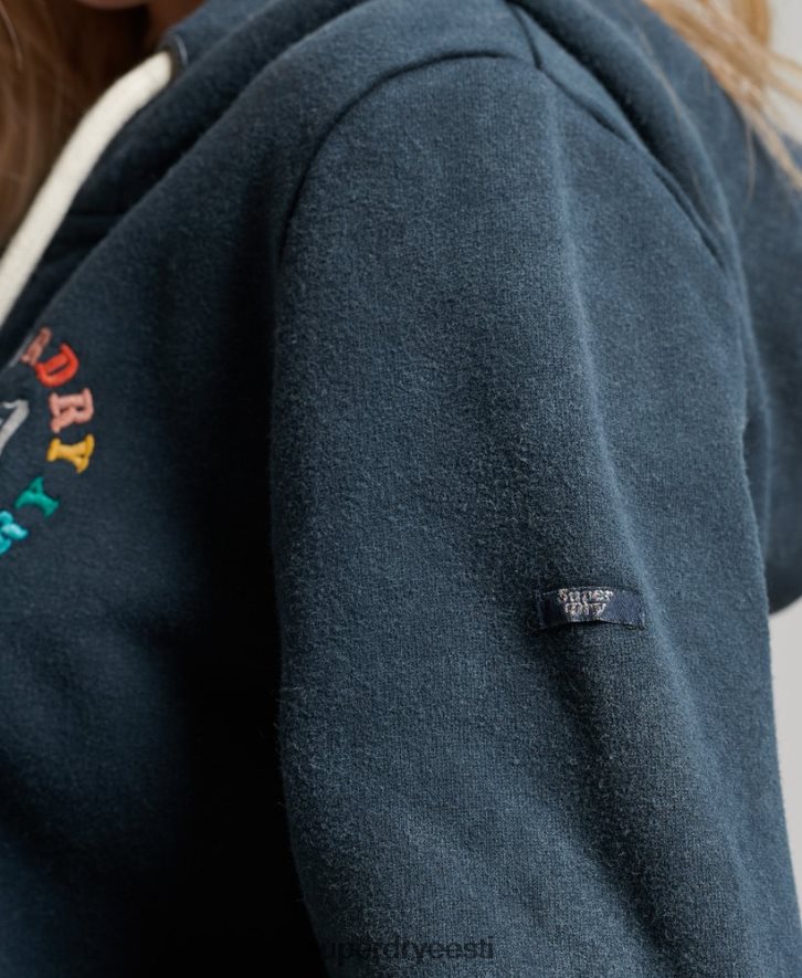 Superdry naised vintage vikerkaare lukuga kapuuts B2LT42192 Riietus merevägi