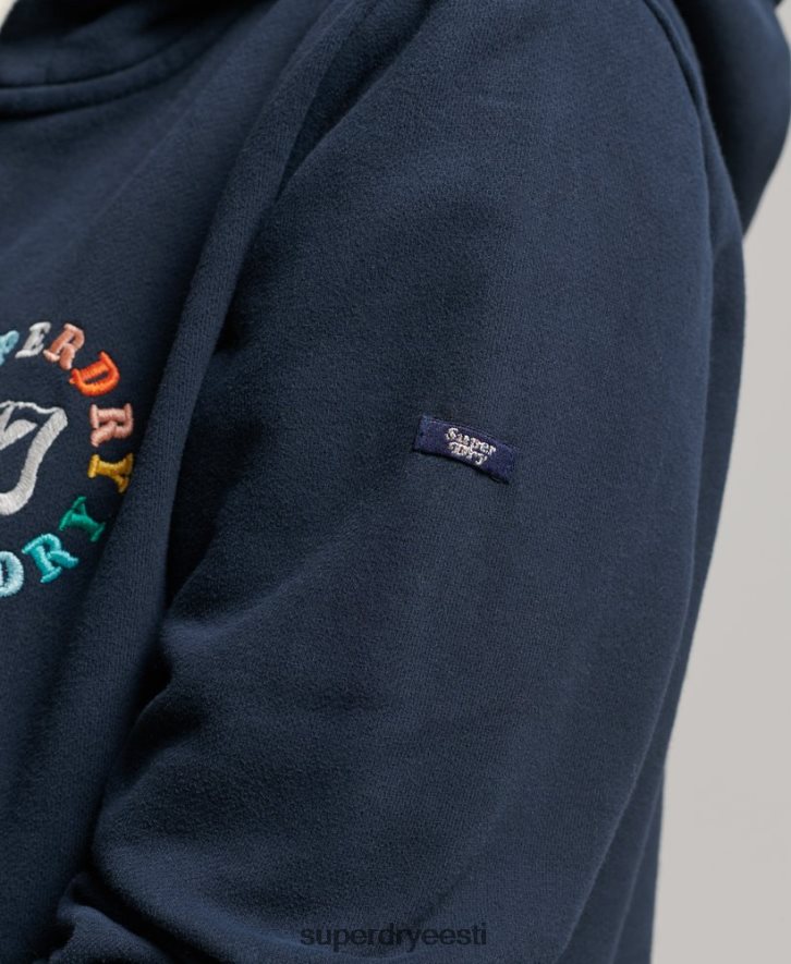 Superdry naised vintage vikerkaare lukuga kapuuts B2LT42242 Riietus merevägi