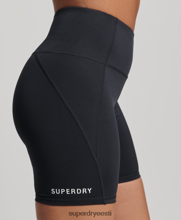 Superdry naised 6-tollised kitsad lühikesed püksid B2LT43134 Riietus must