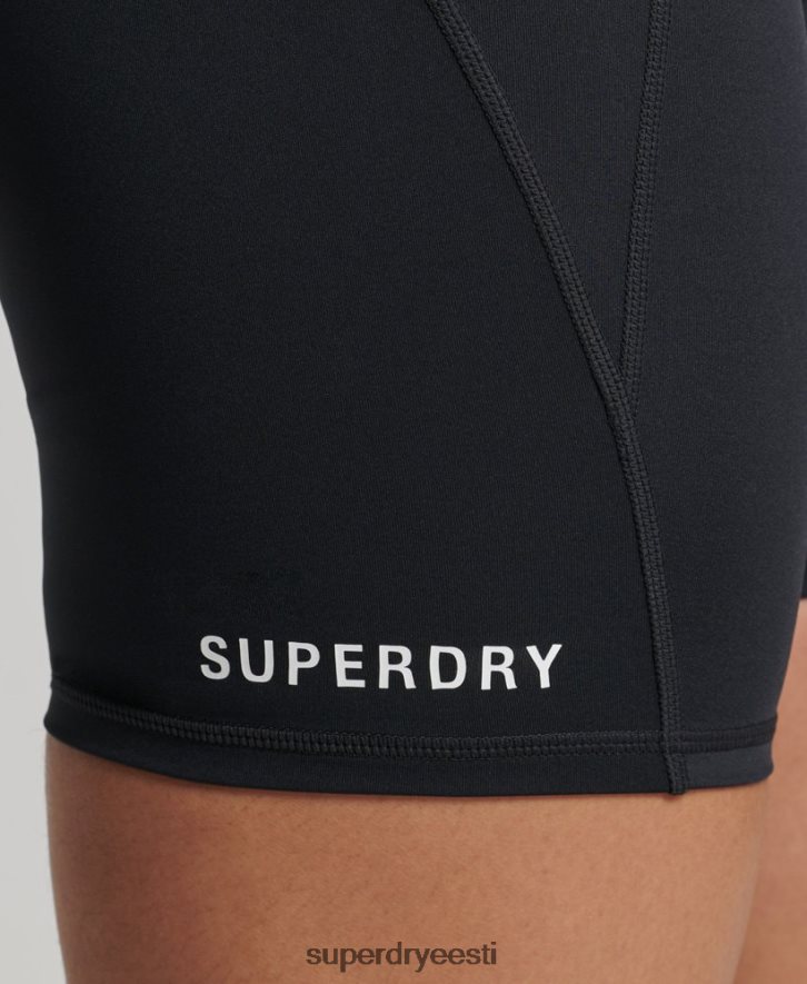 Superdry naised 6-tollised kitsad lühikesed püksid B2LT43134 Riietus must