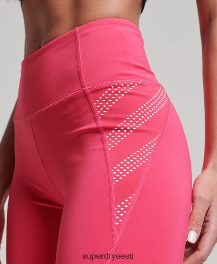 Superdry naised 6-tollised kitsad lühikesed püksid B2LT46348 Riietus roosa